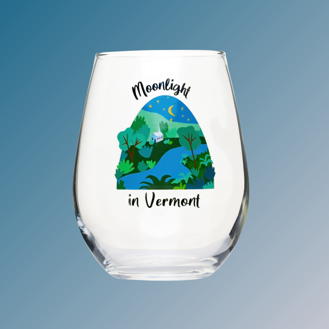 Stemless wine glass &quot;Moonlight in Vermont&quot;