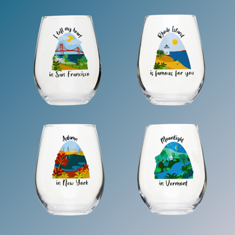 Stemless wine glasses - ROAD TRIP Series